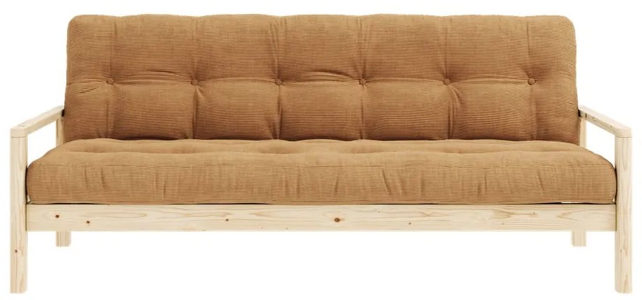 Musztardowa rozkładana sofa 205 cm Knob – Karup Design