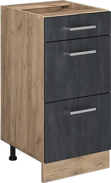 Szafka dolna do kuchni czarny beton 40x46x81.6 r-line