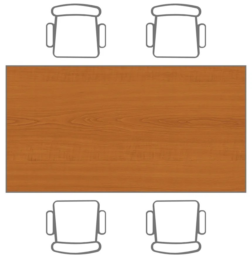 Stół do jadalni 1800 x 800 mm, nogi szare, czereśnia