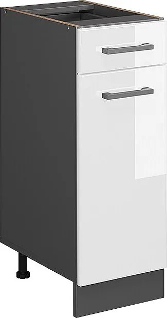 Szafka dolna do kuchni biały wysoki połysk 30x46x81.6 r-line
