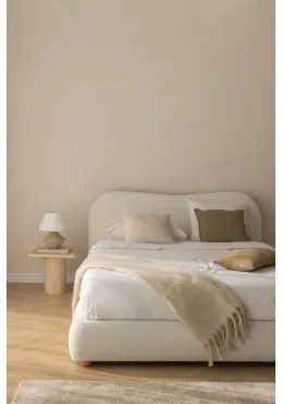 Łóżko Z Tapicerowanym Pojemnikiem Na Pościel Winselet Chenille Kość Słoniowa & 135 X 190 Cm - Sklum