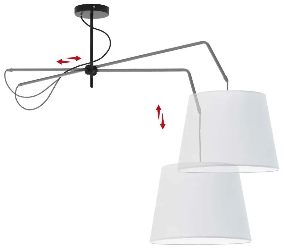 Ruchoma lampa wisząca z abażurem EX241-Oviedex Basani 23X