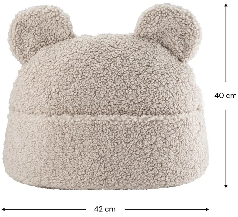 Jasnobrązowa poduszka na sofę dziecięcą z materiału bouclé Teddy Pouch – Wigiwama