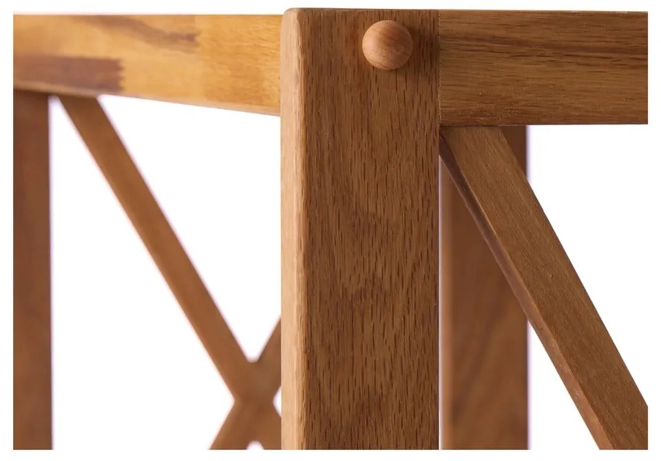 Regał z litego drewna dębowego w naturalnym kolorze 70x87 cm X-Shelf – Unique Furniture
