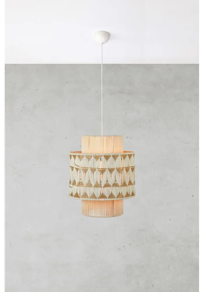 Lampa wisząca w naturalnym kolorze z jutowo-tekstylnym kloszem ø 45 cm Ano – Markslöjd