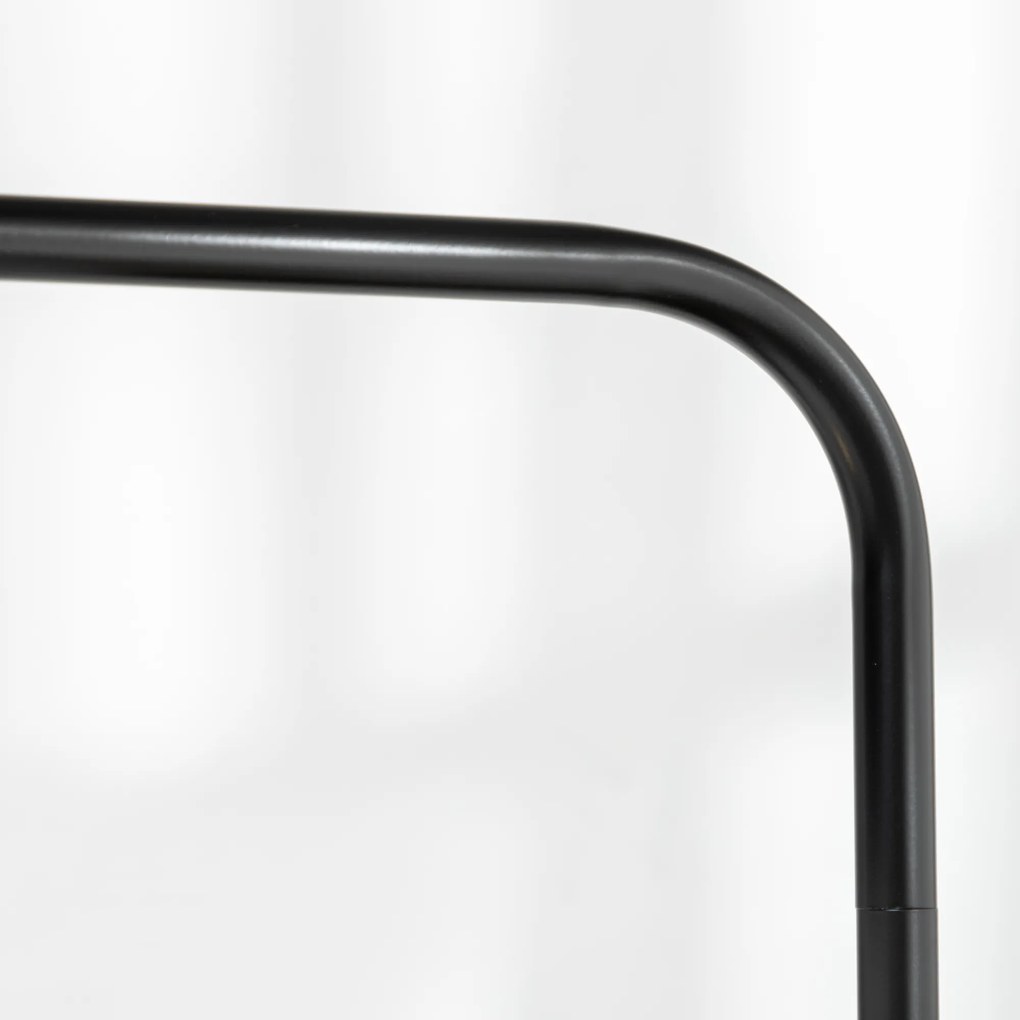 HOMCOM Lampa Stojąca z Przełącznikiem Nożnym, Podłogowa z Abażurem z Tkaniny, Stal, Biała