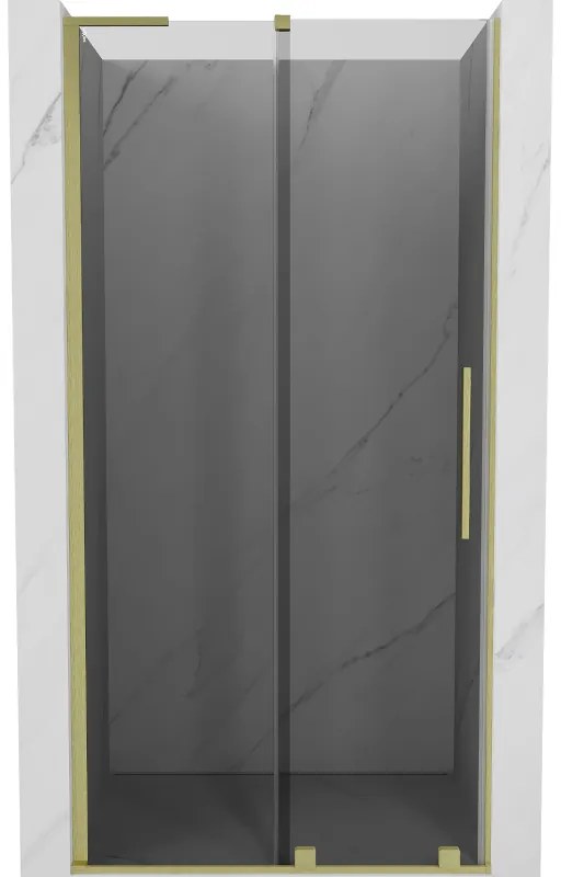 Mexen Velar L drzwi prysznicowe rozsuwane 120 cm, grafit, złote szczotkowane - 871-120-003-41-55