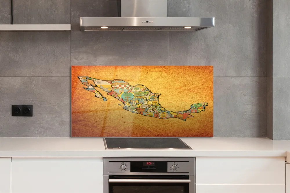 Panel nad Blat Kuchenny Kolorowa Mapa Kontynentów