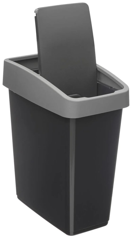 Kosz na śmieci z plastiku z recyklingu, 45 l