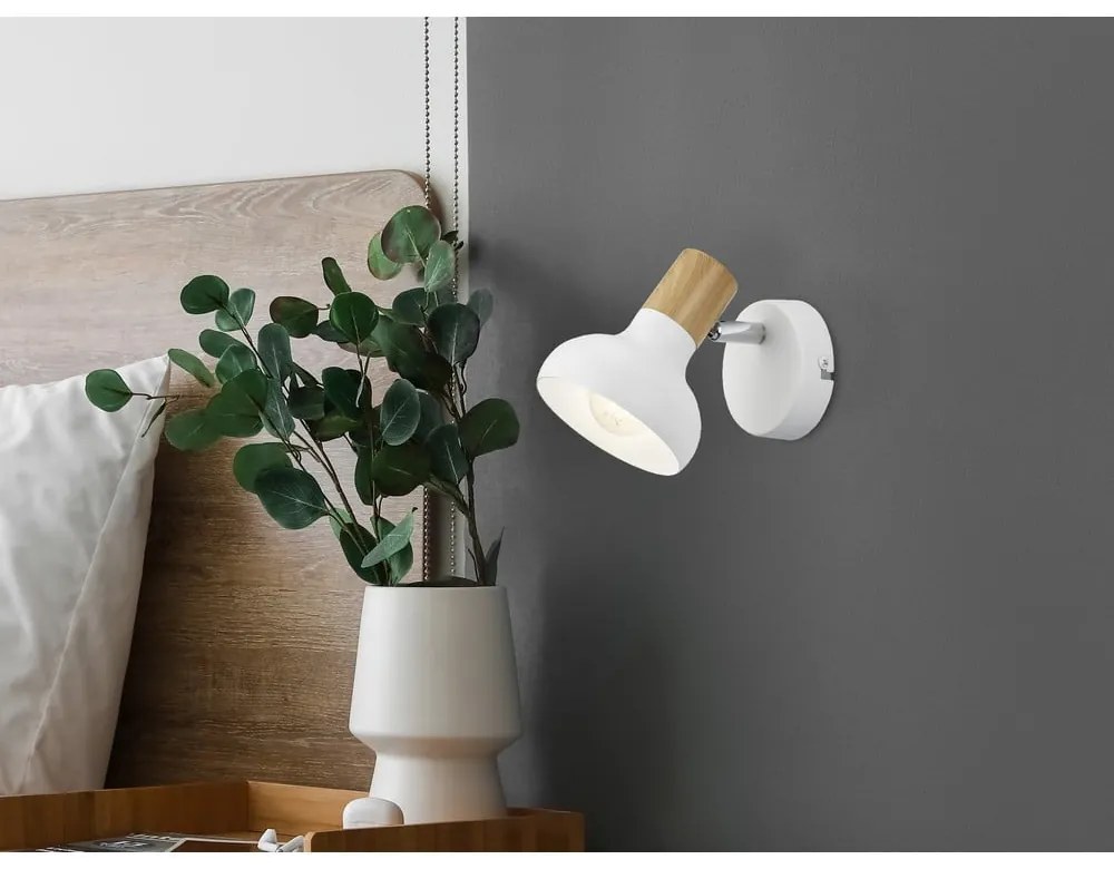 Biały kinkiet ø 10 cm Latika – Reality