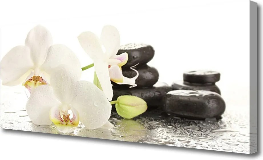 Obraz canvas Spokój Zen: Kwiatowa Harmonia