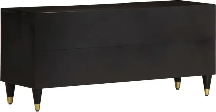 Czarna niska szafka RTV na nóżkach K9-S29