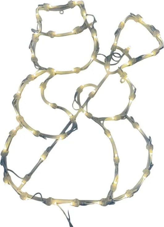 Świąteczna dekoracja LED w oknie - Bałwan - 40 cm