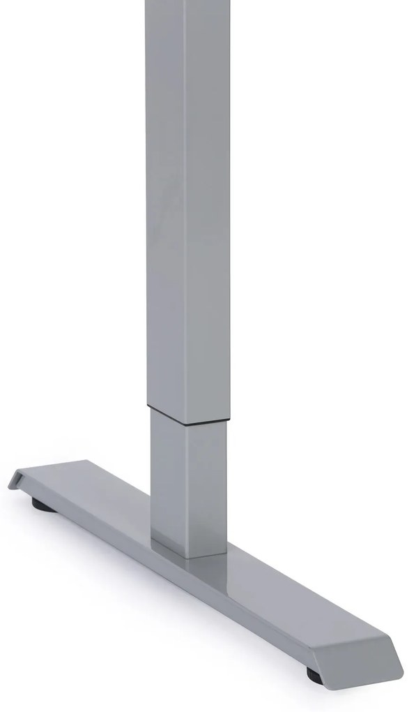 Biurko z regulacją wysokości SINGLE LAYERS, 160x80 cm, 2 silniki, biały/szary