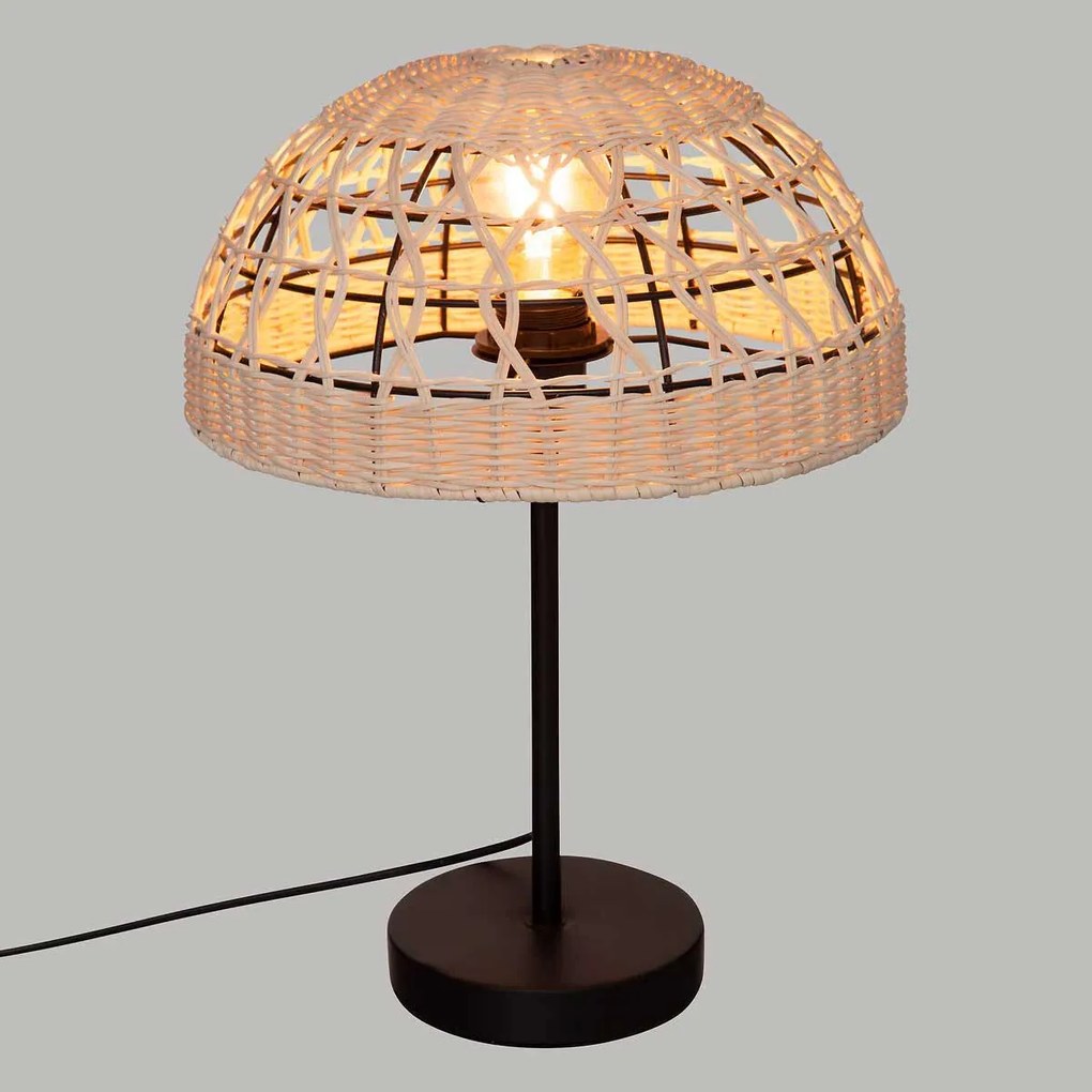 Lampa stołowa RORY, pleciony klosz, wys. 41, 5 cm