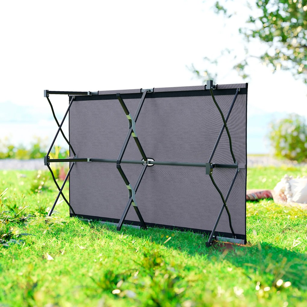 Outsunny Łóżko Kempingowe dla 2 Osób, 193D x 125S x 40W cm, Szare