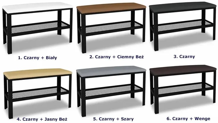 Siedzisko z metalowym stelażem w stylu loft czarny + ciemny beż - Sagal 4X