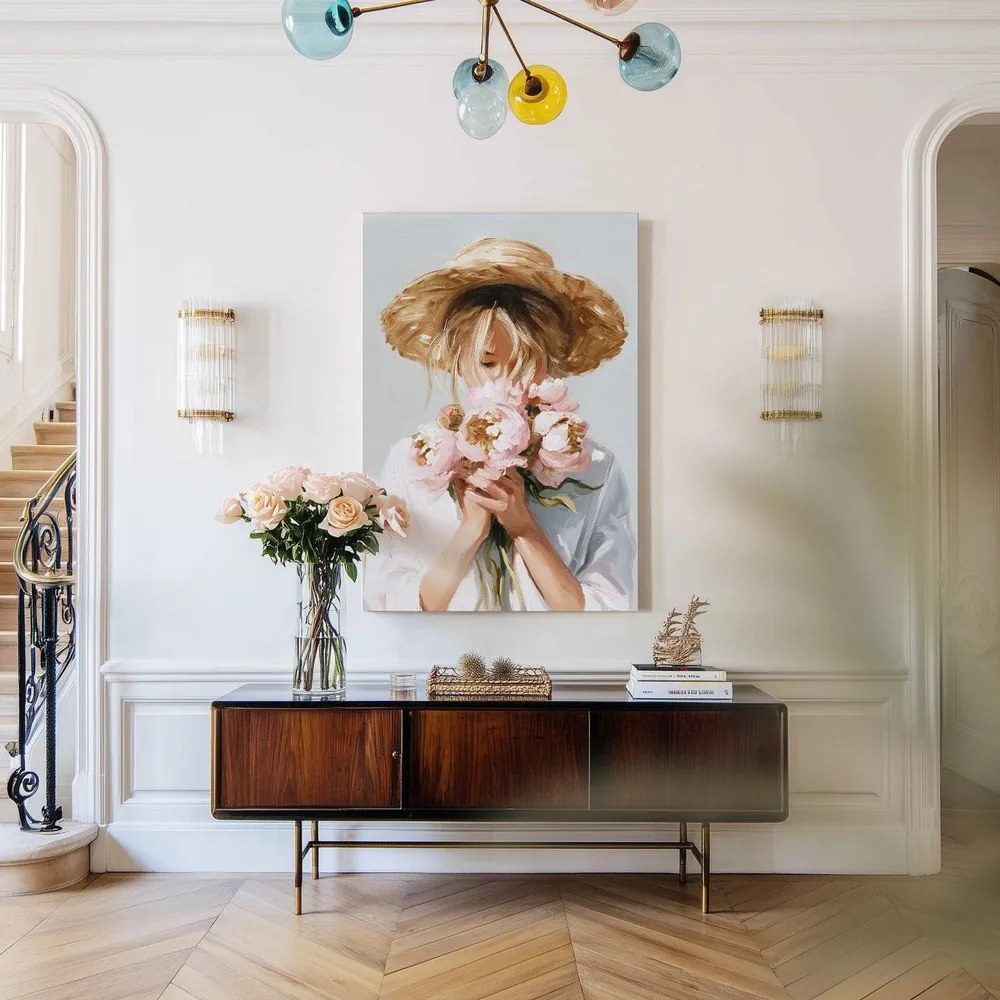 Obraz z ręcznie malowanymi elementami 70x100 cm Estelle – Styler