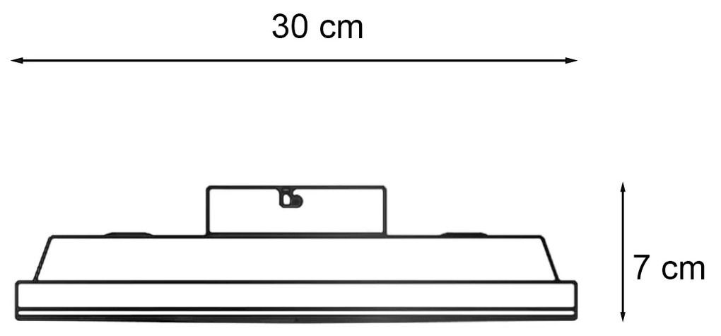 Nowoczesny panel LED biały 30 cm z funkcją ściemniania do ciepłego światła - Aafke Nowoczesny Oswietlenie wewnetrzne