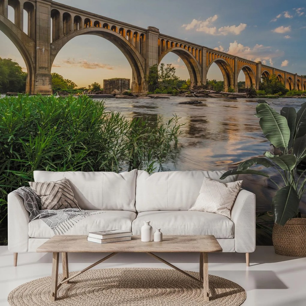 Fototapeta - Most kolejowy w Richmond (196x136 cm)