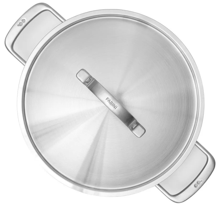 Głęboka patelnia z pokrywką ze stali nierdzewnej ø 28 cm Lucca 3.0 – FABINI