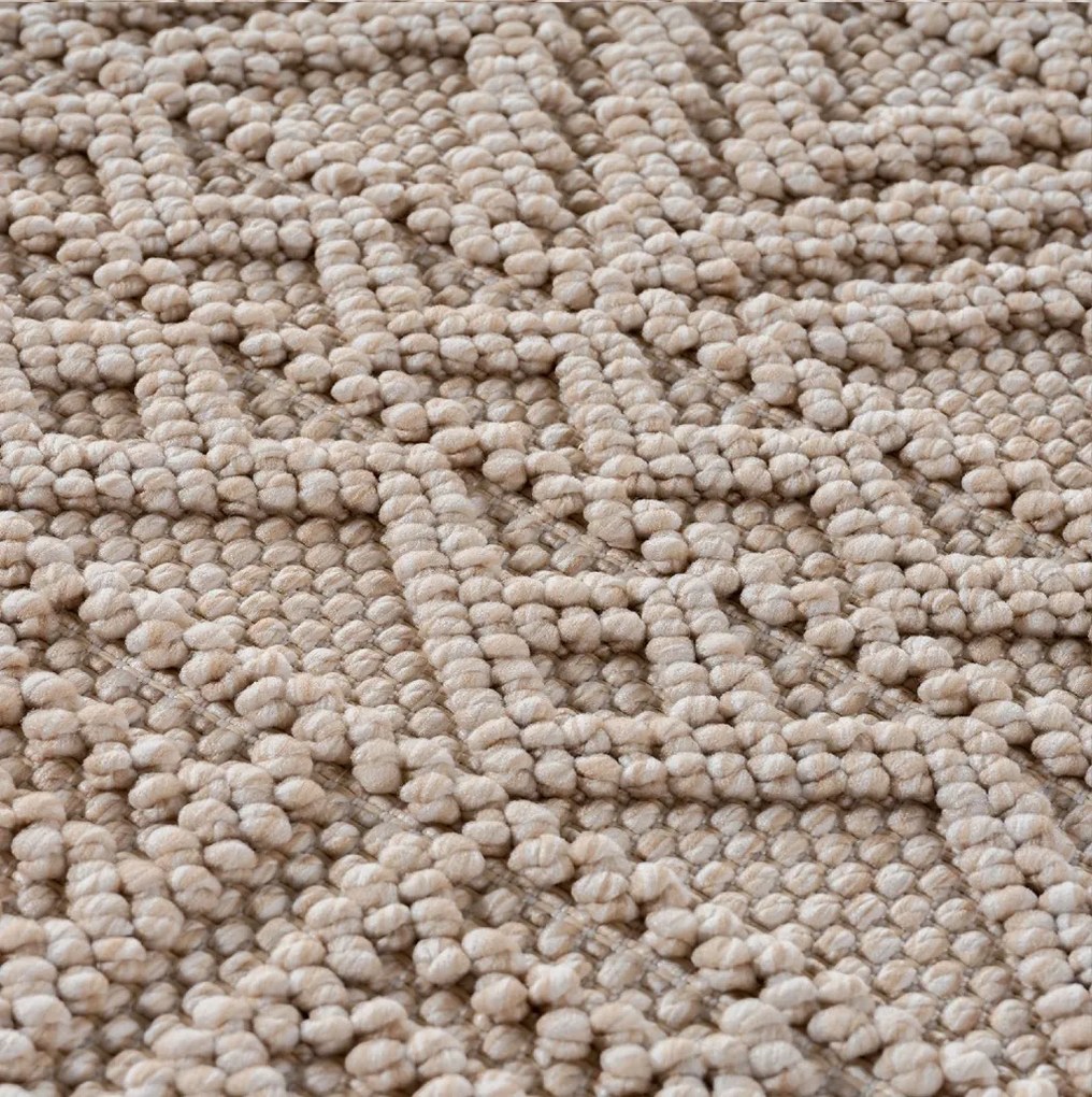 Dywan nowoczesny Helix 3D boho beżowy 80 cm x 250 cm