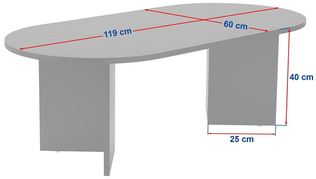 Stolik konferencyjny Sable Walnut