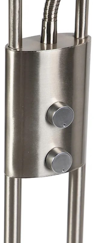 Nowoczesna lampa stojąca ze stali, z wbudowanym LED i ściemniaczem - Lexus