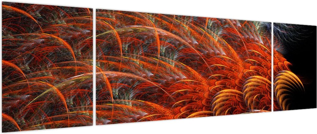 Obraz - Abstrakcyjna imitacja piór (170x50 cm)