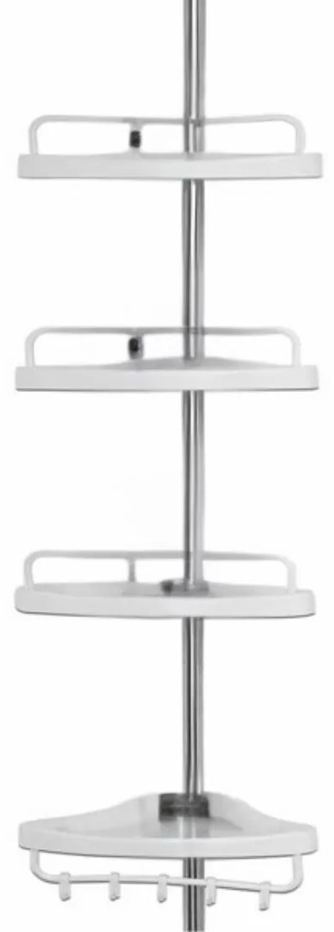 Teleskopowy regał do prysznica DELMO, 92-306cm, biała Deuba