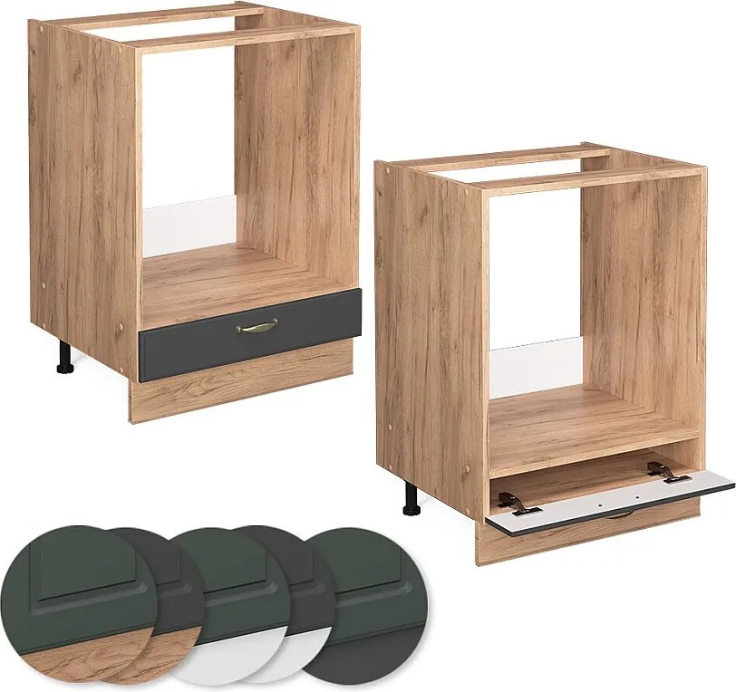 Szafka kuchenna antracytowo-złoty 60x60x82 fame-line