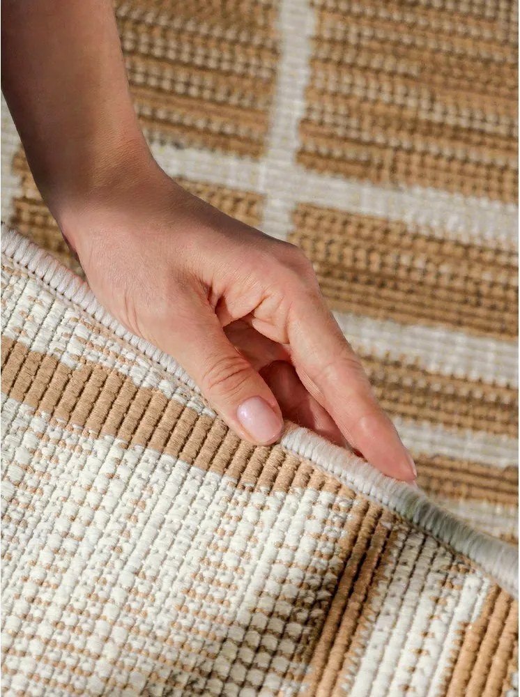 Kremowy/w naturalnym kolorze okrągły dywan odpowiedni na zewnątrz ø 160 cm Haringey Crouch – Ted Baker