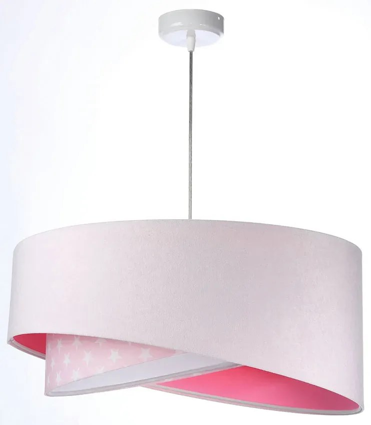 Różowa lampa wisząca welurowa F4-Z24
