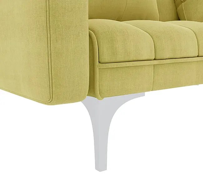 Rozkładana dwuosobowa zielona sofa - Kvetos 2D