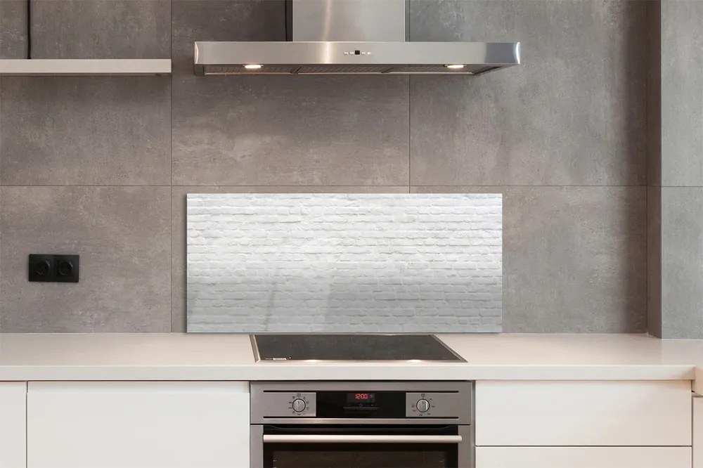 Szklany Panel Czerwona Cegła na Ścianie