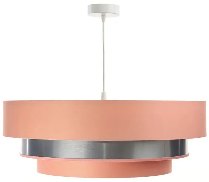 Różowo-srebrna okrągła lampa wisząca nad stół - S458 C8-F91