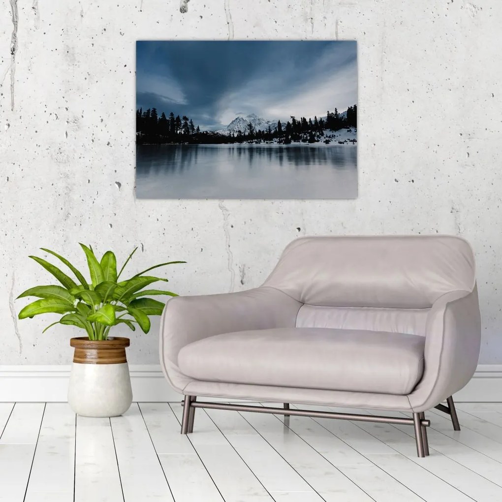 Obraz - Na zamarzniętym jeziorze (70x50 cm)
