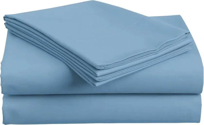 PrzytulneMieszkanie.pl Bawełniane prześcieradło STANDARD 140x240 cm, niebieskie