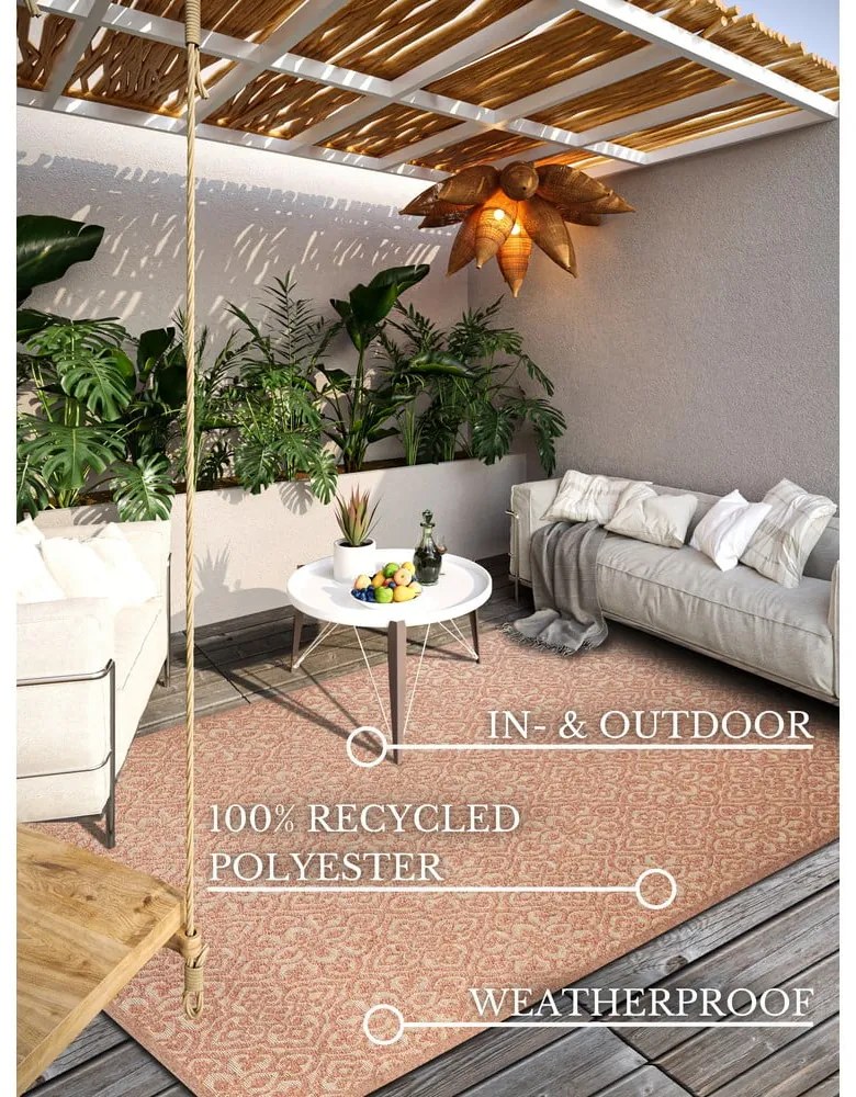 Ceglasty dywan odpowiedni na zewnątrz z włókien z recyklingu 160x230 cm Julie – Villeroy&Boch