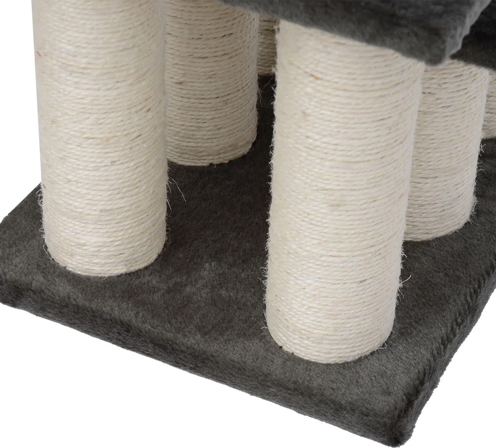 PawHut Drapak Schodki dla Kota Wygodne i Stabilne Szare 45x35x34cm | Aosom PL