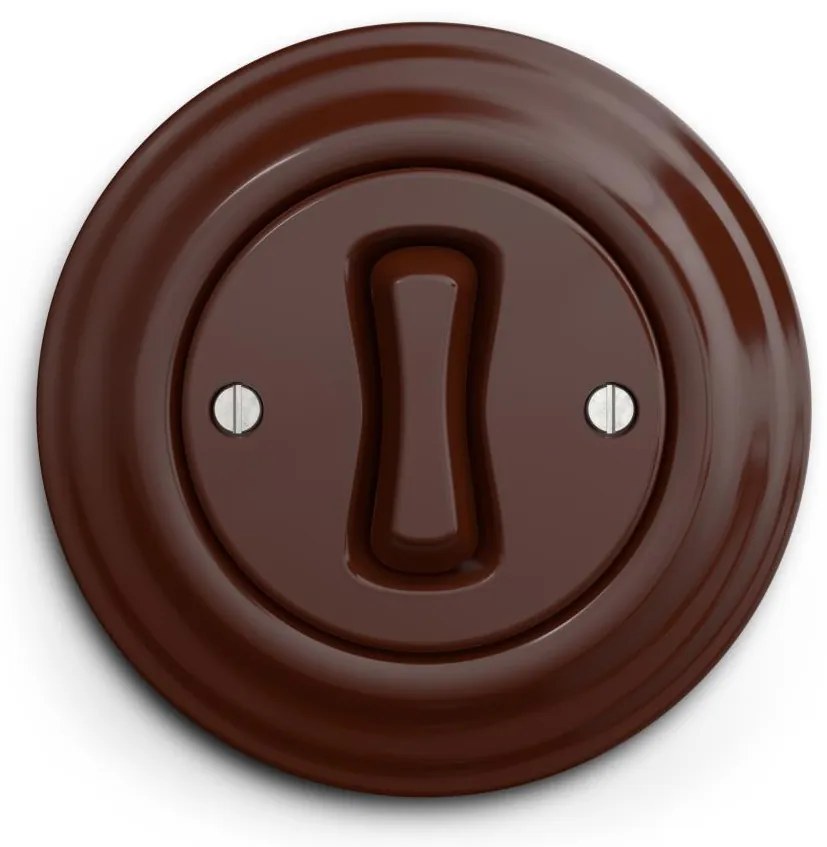 Kliklap - Retro przycisk z brązową ramką