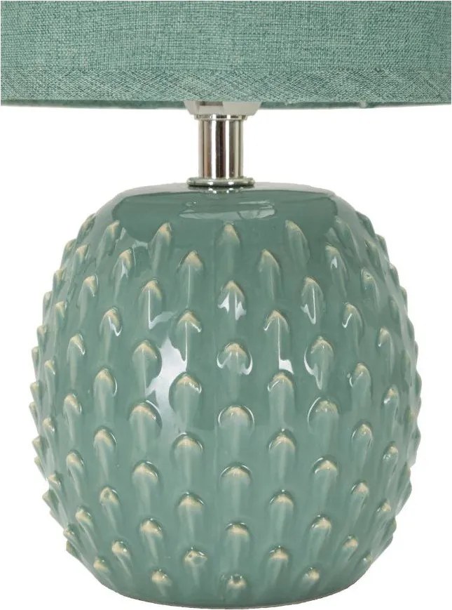 Jasnoniebieska lampa stołowa ceramiczna z tekstylnym kloszem (wysokość 27 cm) Pontus – Mauro Ferretti