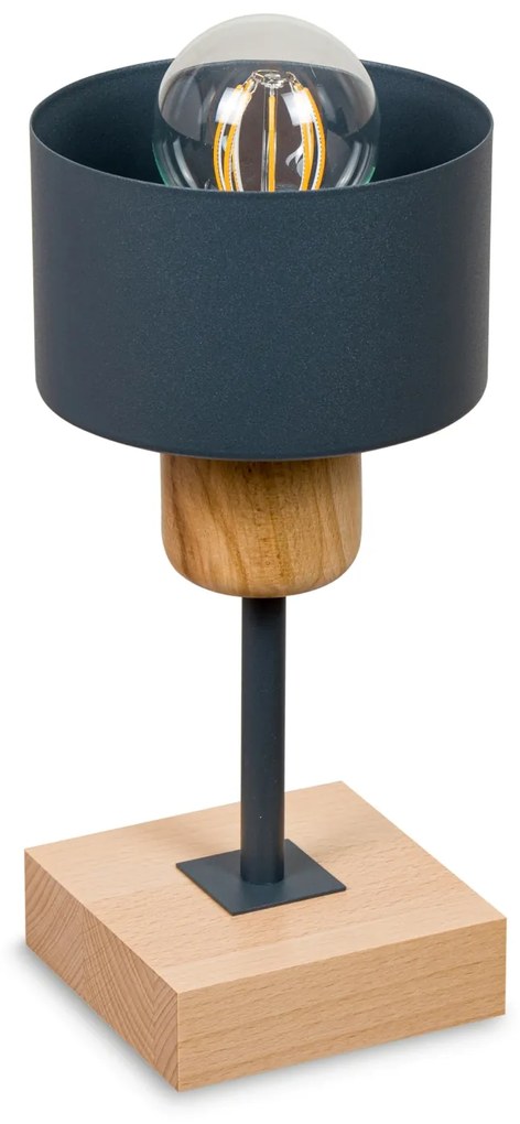 Lampka nocna stołowa DTI-AN10x10BU buk antracytowa 1xE27