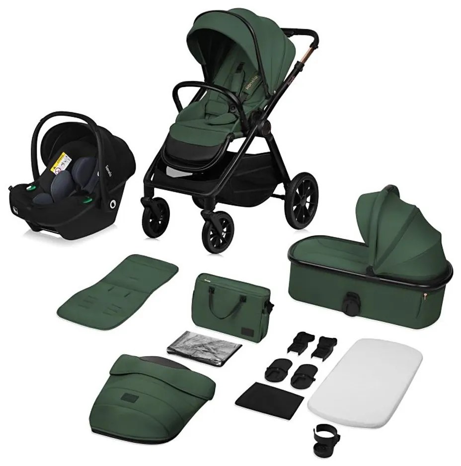 Lionelo - Wózek wielofunkcyjny 3 w 1 LAYLA Green Forest