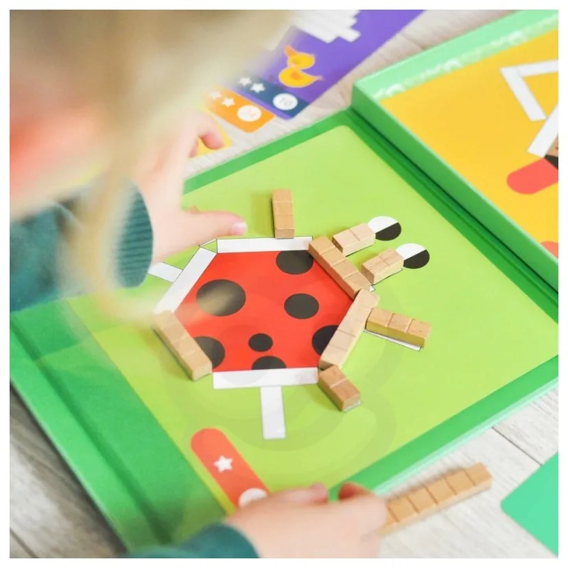 Tooky toy układanka gra logiczna łamigłówki klocki magnetyczne dla dzieci 49 el.
