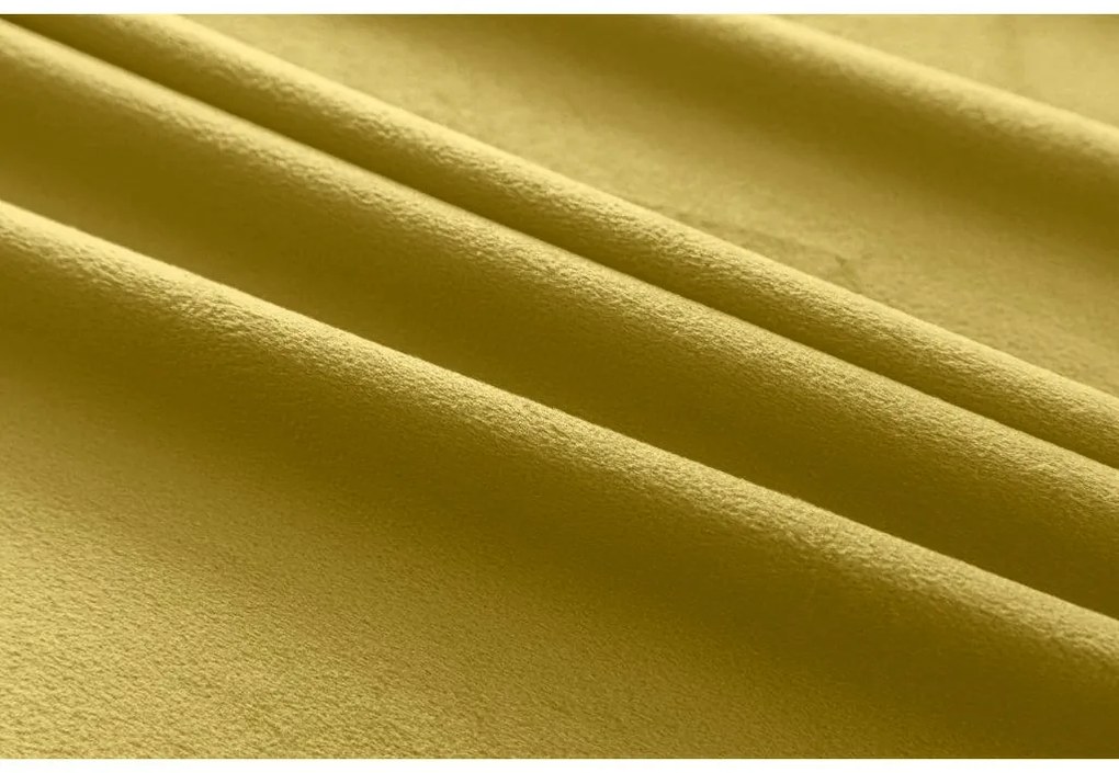 Zaciemniająca zasłona VELVET 140x270 cm, musztardowy Zawieszanie: Taśma z wiązaniami