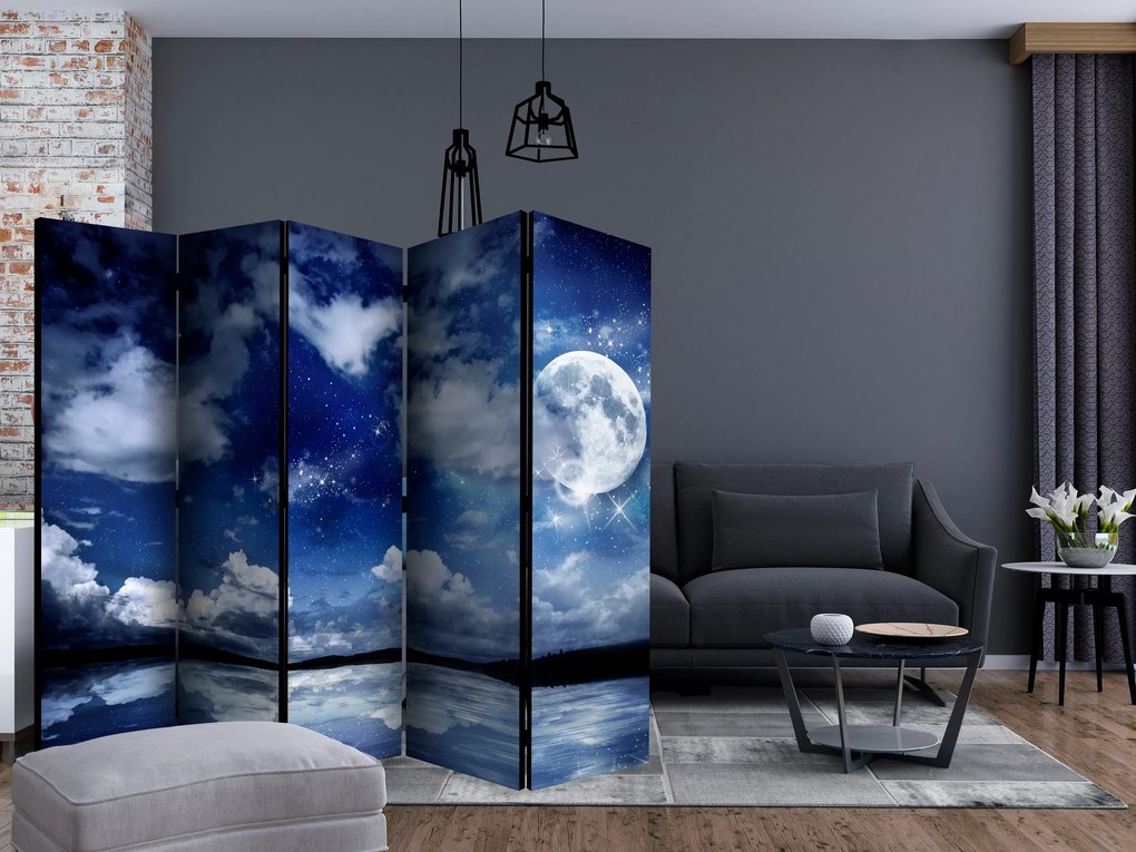 Parawan akustyczny Pejzaże 225x172 cm 5-częściowy fioletowy ARTGEIST B