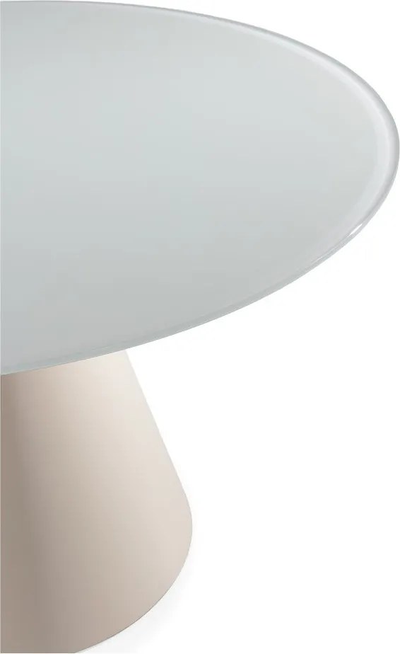 Okrągły stół ze szklanym blatem ø 120 cm Vida – MOME