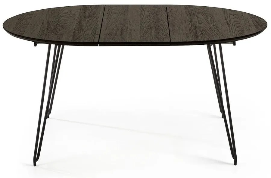 Okrągły rozkładany stół z blatem w dekorze jesionu ø 120 cm Norfort – Kave Home