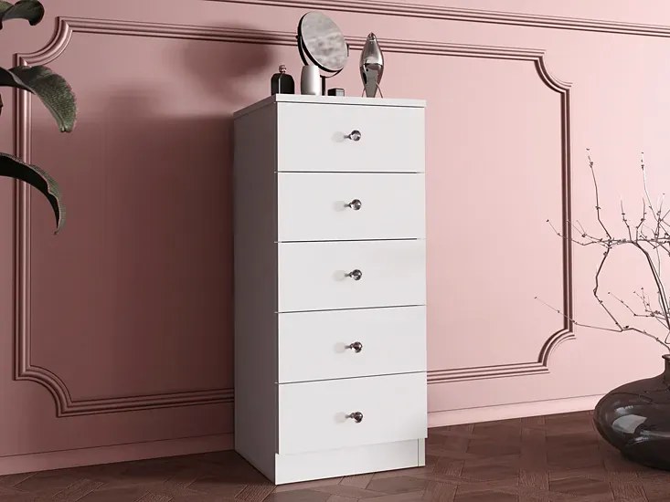Biała komoda w stylu glamour - Nerina